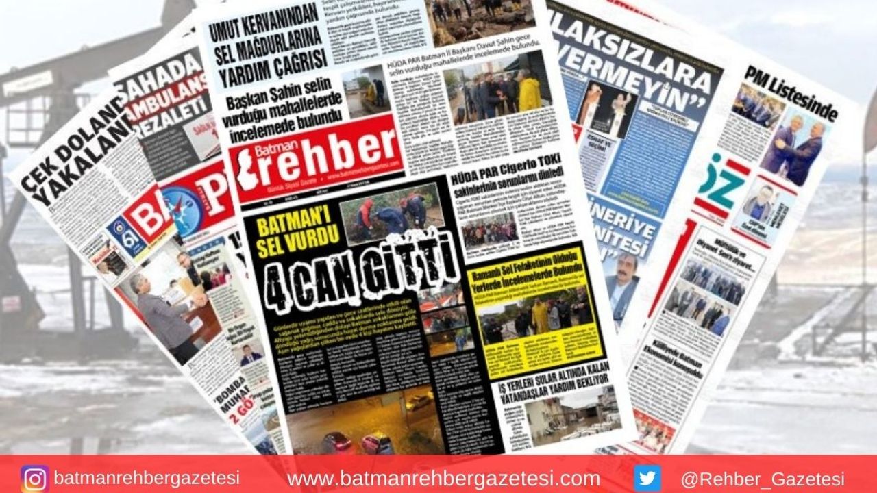 Batman Gazete Manşetleri 10 Ekim